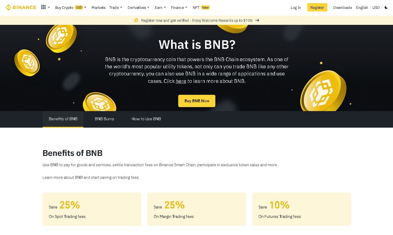  مشاريع العملات الرقمية BNB