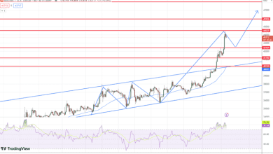توقعات سعر البيتكوين تجاوز 44 ألف دولار