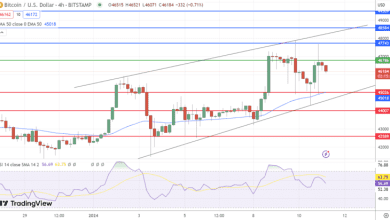 توقعات سعر البيتكوين أعلى من 46000 دولار